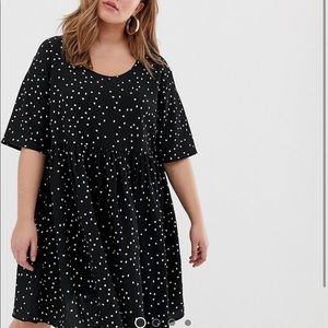 Black Polka Dot Swing Dress